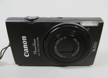 Canon PowerShot ELPH 110 HS Digital Camera Black 16.1 MP - Tested