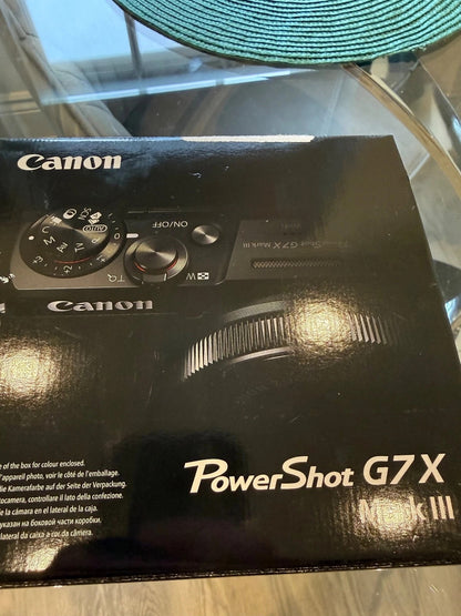 Canon PowerShot G7 X Mark III 20.1MP Digital Camera – Black