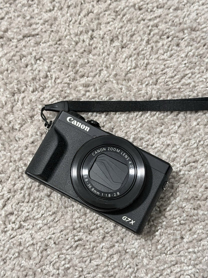 Canon PowerShot G7X Mark III 4K UHD 20.1MP Digital Camera Black + 128GB SD Card