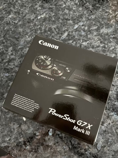 Canon powershot G7X MARK III Black Compact Digital Camera with the Original box