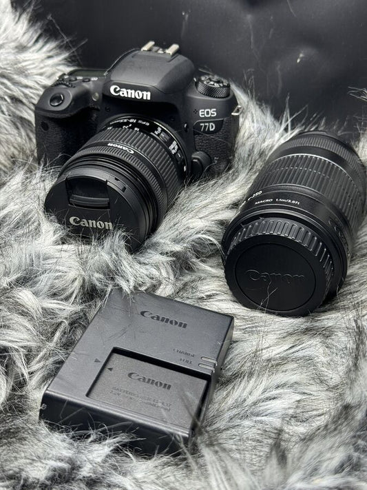 Canon EOS 77D 24.2 MP Digital Slr Camera with EF-S 18-55mm + ef-s 55-250mm Lenses